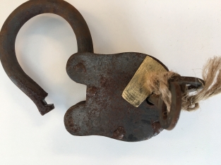 Oude kasteel hangslot - Handgemaakt hangslot, poortslot, old-rust